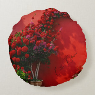 Bloesem van de Aarde Ronde Kussen