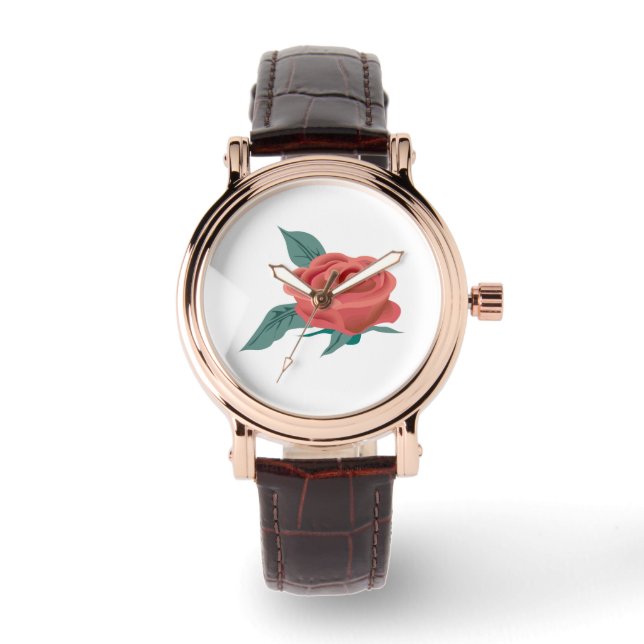 bloesem van roos horloge (Voorkant)