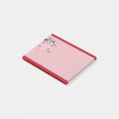 Bloesem vogelkooi rood 'Licht' Post-it® Notes (Schuin)