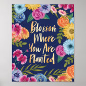 bloesem waar je bent geplant | Floral Blossom Poster (Voorkant)