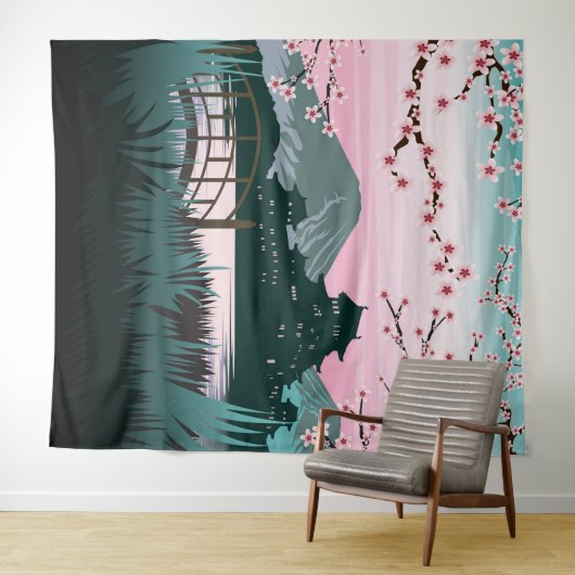 bloesem wandkleed (In Situ (horizontaal))