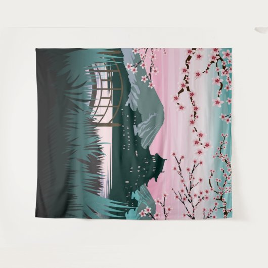 bloesem wandkleed (Voorkant (horizontaal))