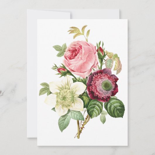 bloesem wit wenskaart bedankkaart (Voorkant)