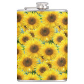 Bloesem Zonnebloemen Heupfles (Voorkant)