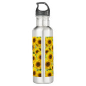 Bloesem Zonnebloemen Waterfles (Achterkant)