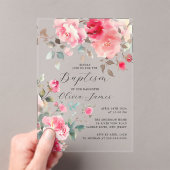 Bloesembloesem Doop Acryl Uitnodigingen (Insitu (Draagbaar))