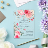 Bloesembloesem Doop Acryl Uitnodigingen (Insitu (Huwelijk))