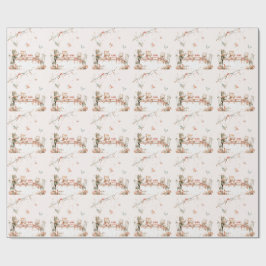 Bloesemfeest met katten cadeaupapier