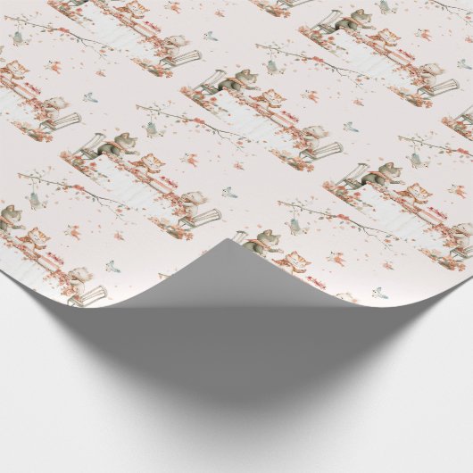 Bloesemfeest met katten cadeaupapier (Hoek)