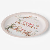 Bloesemfeest met katten papieren bordje (Gekanteld)