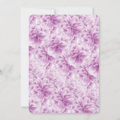 Bloesemlente paarse schemeravondreceptie kaart (Achterkant)