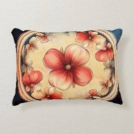  Bloesemmedaillon – Bloemenaccentkussen Accent Kussen