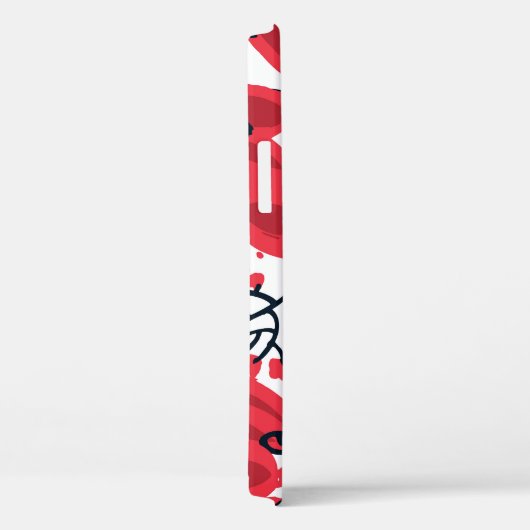 Bloesemrood: Abstract handgetekend patroon. Case-Mate iPhone Case (Achterkant / Rechts)