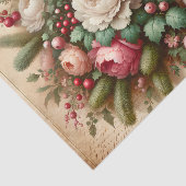  bloesems Antiek Roze & Wit Kerst Tissuepapier (Detail)