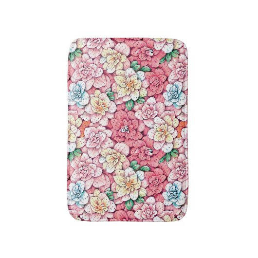 Bloesems badmat (Voorkant Verticaal)