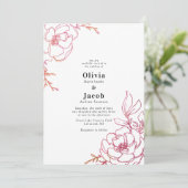 Bloesems Bloemen Bloemen Bruiloft Ontwerp Kaart (Staand voorkant)