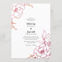 Bloesems Bloemen Bloemen Bruiloft Ontwerp Kaart