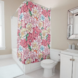 Bloesems douchegordijn