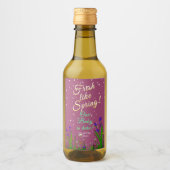 Bloesems douchen fris als de lente! Bourgondië Wijn Etiket (Voorkant)