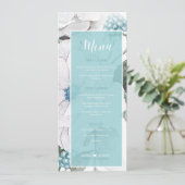 Bloesems en Bessen Bloemen Menu Blauwgroen D476 (Staand voorkant)