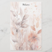 Bloesems en bladeren briefpapier (Voorkant)