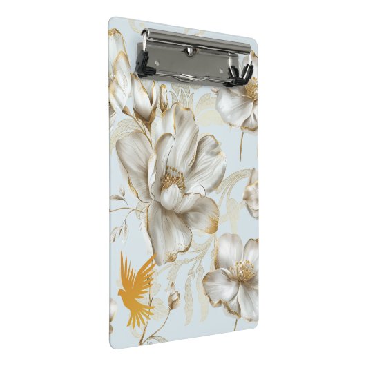 Bloesems en duif mini klembord (Schuin)