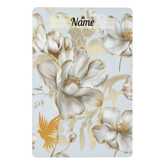 Bloesems en duif mini klembord (Achterkant)