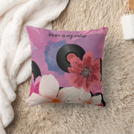 Bloesems en Vinyl Kussen