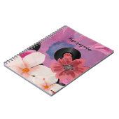 Bloesems en Vinyl Notitieboek (Linkerzijde)
