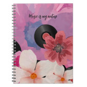 Bloesems en Vinyl Notitieboek (Voorkant)