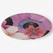 Bloesems en Vinyl Papieren Bordje (Gekanteld)