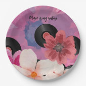 Bloesems en Vinyl Papieren Bordje (Voorkant)