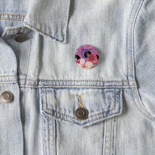 Bloesems en Vinyl Ronde Button 3,2 Cm