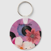 Bloesems en Vinyl Sleutelhanger (Voorkant)