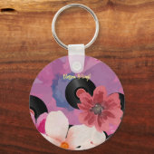 Bloesems en Vinyl Sleutelhanger (Achterkant)