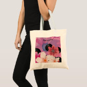 Bloesems en Vinyl Tote Bag (Voorkant (product))
