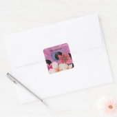 Bloesems en Vinyl Vierkante Sticker (Envelop)