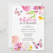 Bloesems en Vlinders Tuin BabyDouche Kaart (Voorkant)