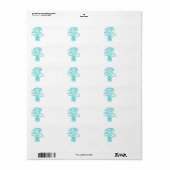 Bloesems en Vogelhuis Etiket (Full Sheet)
