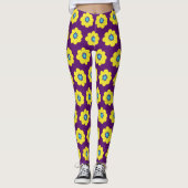 Bloesems gele bloemen leggings (Voorkant)