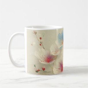 Bloesems in bloei – Zachte pastel botanische kunst Koffiemok