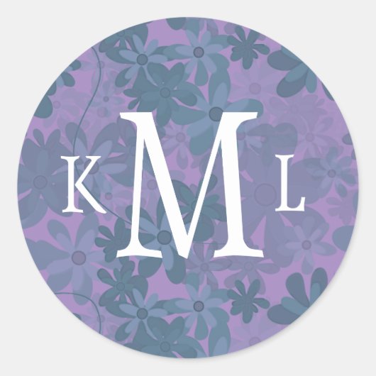 Bloesems in Bloom (Lavender Glow) Ronde Sticker (Voorkant)