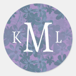 Bloesems in Bloom (Lavender Glow) Ronde Sticker