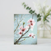 bloesems in het voorjaar briefkaart (Staand voorkant)