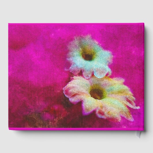 Bloesems in roze  gastenboek (Achterkant)