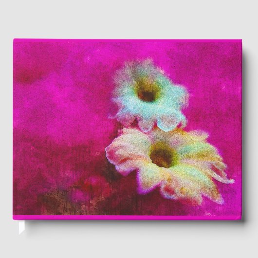 Bloesems in roze  gastenboek (Voorkant)