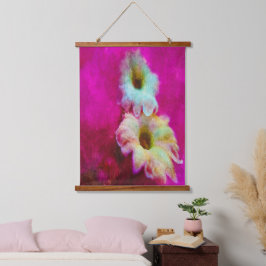 Bloesems in roze    hangend wandkleed