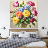 Bloesems in volle bloei canvas afdruk (Insitu (Slaapkamer))