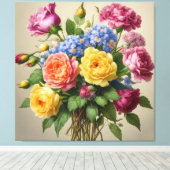 Bloesems in volle bloei canvas afdruk (Insitu (Houten vloer))