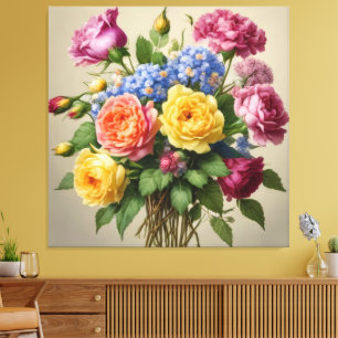 Bloesems in volle bloei canvas afdruk